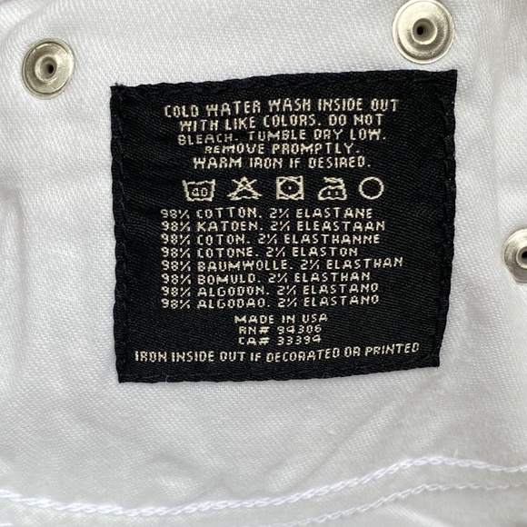 Ralph Lauren Black Label Big Pony Wide Leg Jeans White‎ Denim Size 29 - Picture 10 of 10